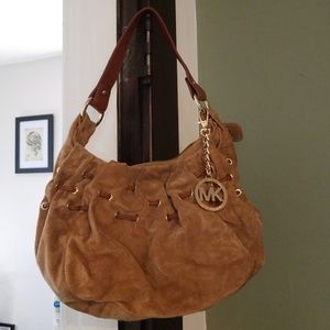 Beautiful brown suede Michael Kors bag